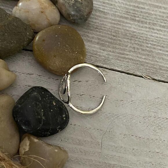 Moon And Stars Sterling Silver Toe Ring Midi Ring - Picture 4 of 4